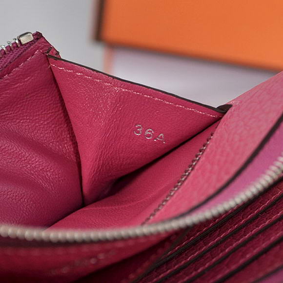 1:1 Quality Hermes Zipper Cards Wallet Togo Leather A908 Peach Replica
